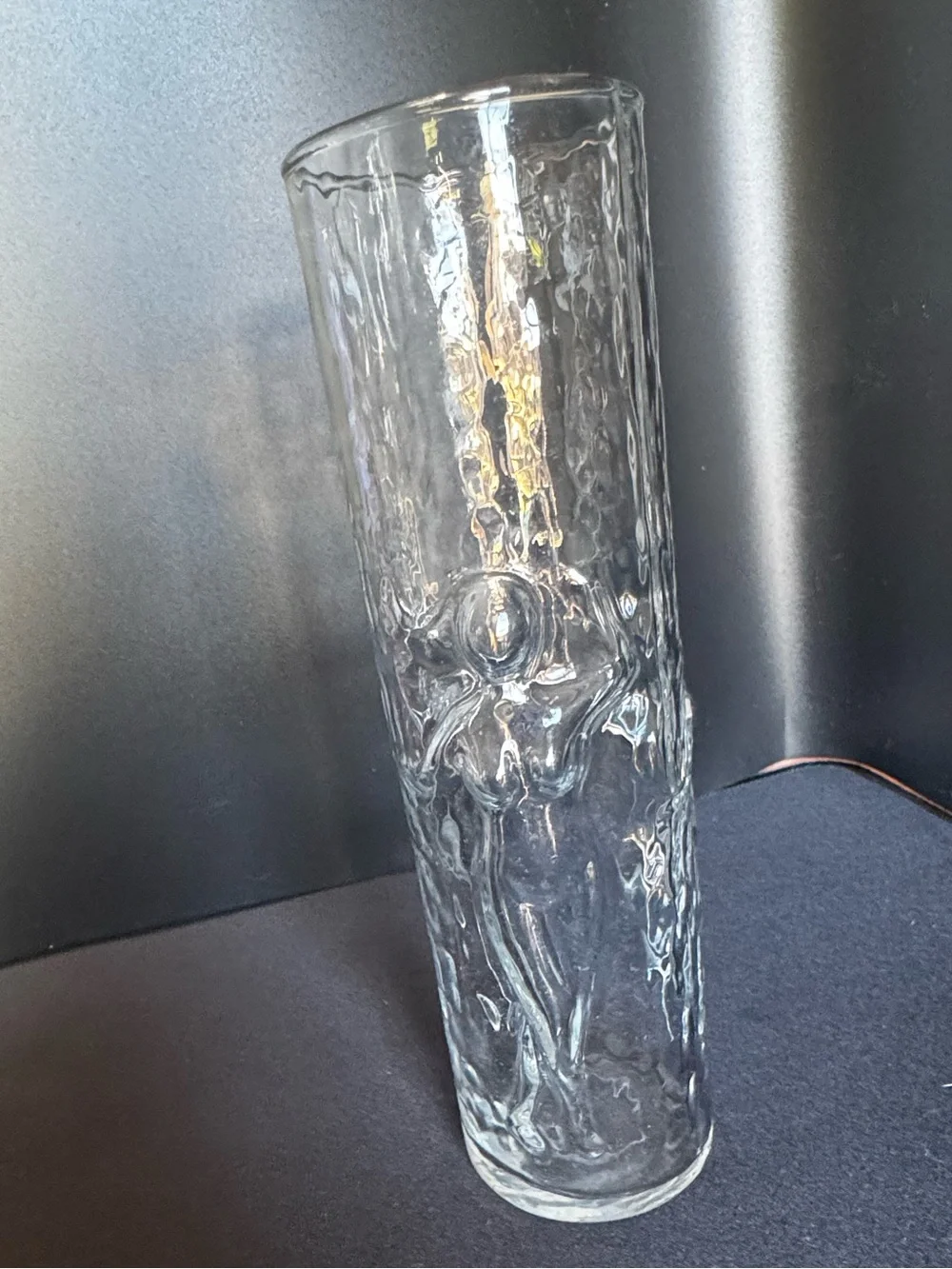 Vintage Libby 1968 La Femme Tumbler Vase Clear Glass